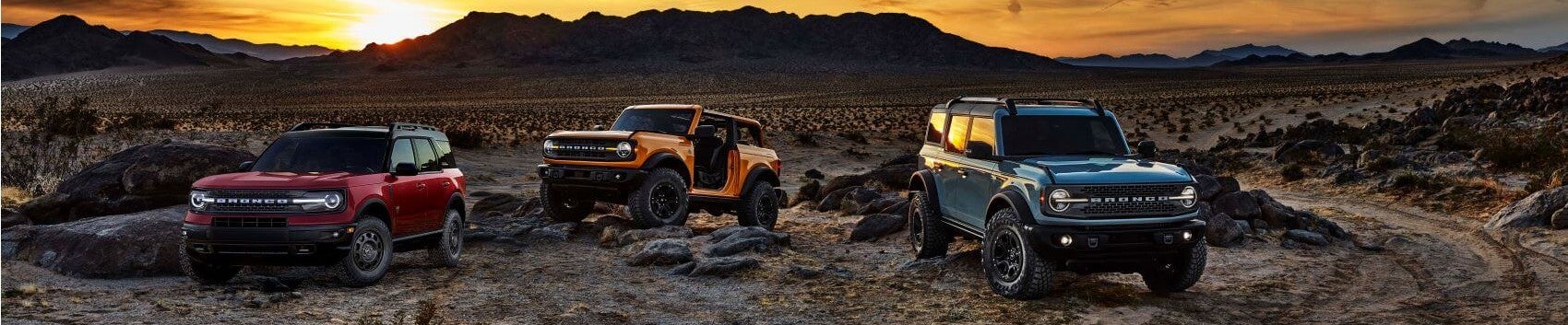 Ford Broncos in the Sunset