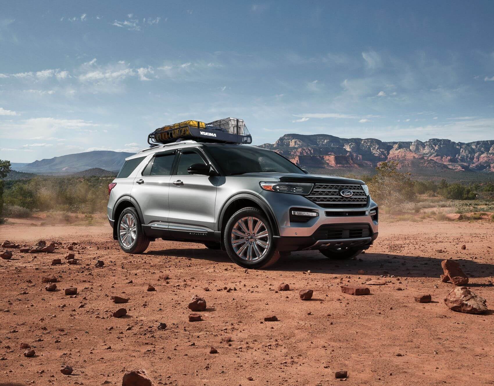 Ford Explorer off-roading in desert