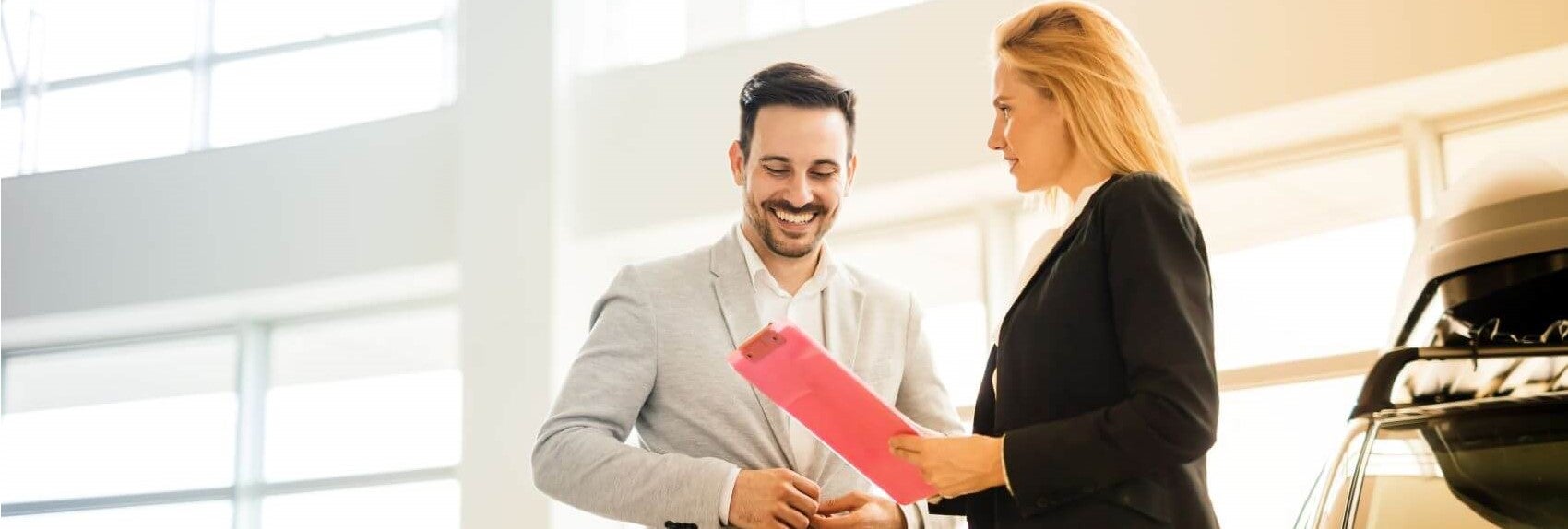Customer with Blonde Saleswoman