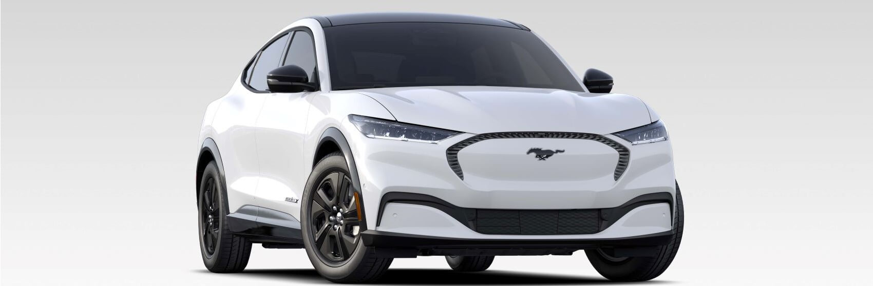 White Ford Mach-E Snipped