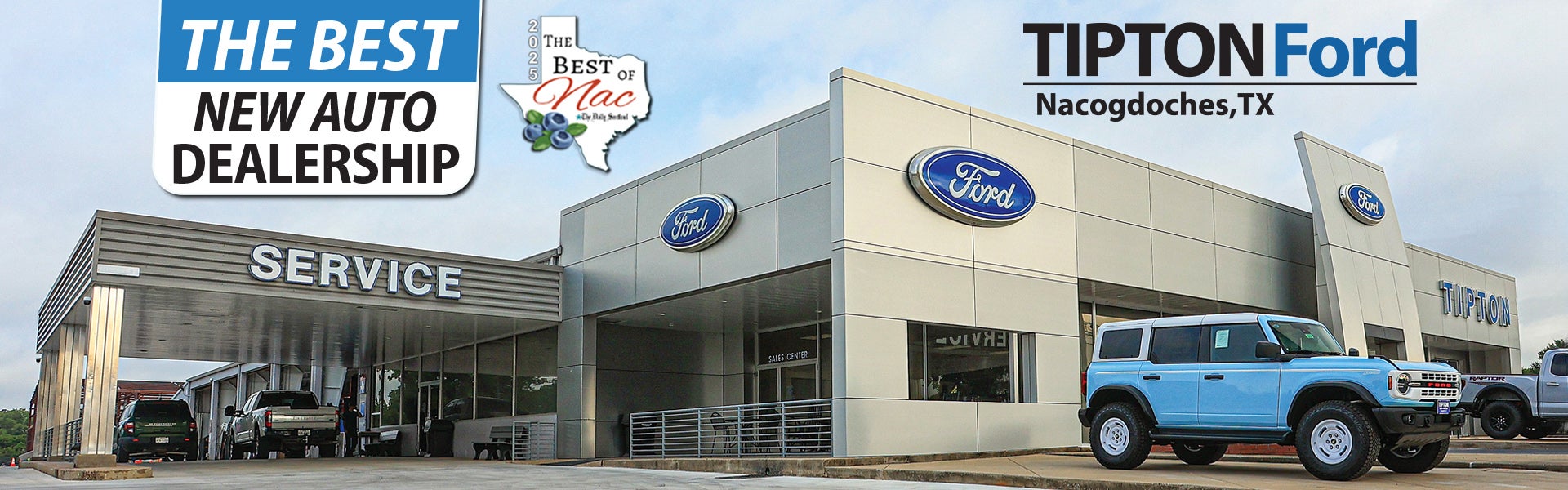 Tipton Ford is named The Best New Auto Dealership.