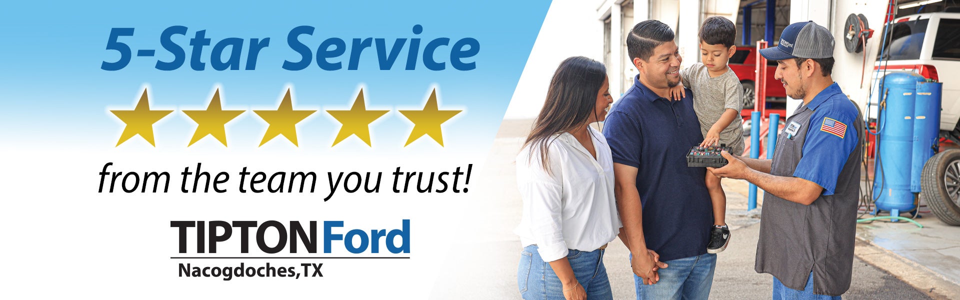 5-star service from the team you trust at Tipton Ford.